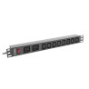 LANBERG LISTWA ZASILAJĄCA RACK PDU (1U, 16A,2XC19,8XC13)