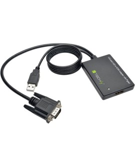 Techly IDATA HDMI-VGA3 adapter kablowy Czarny