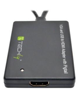 Techly IDATA HDMI-VGA3 adapter kablowy Czarny