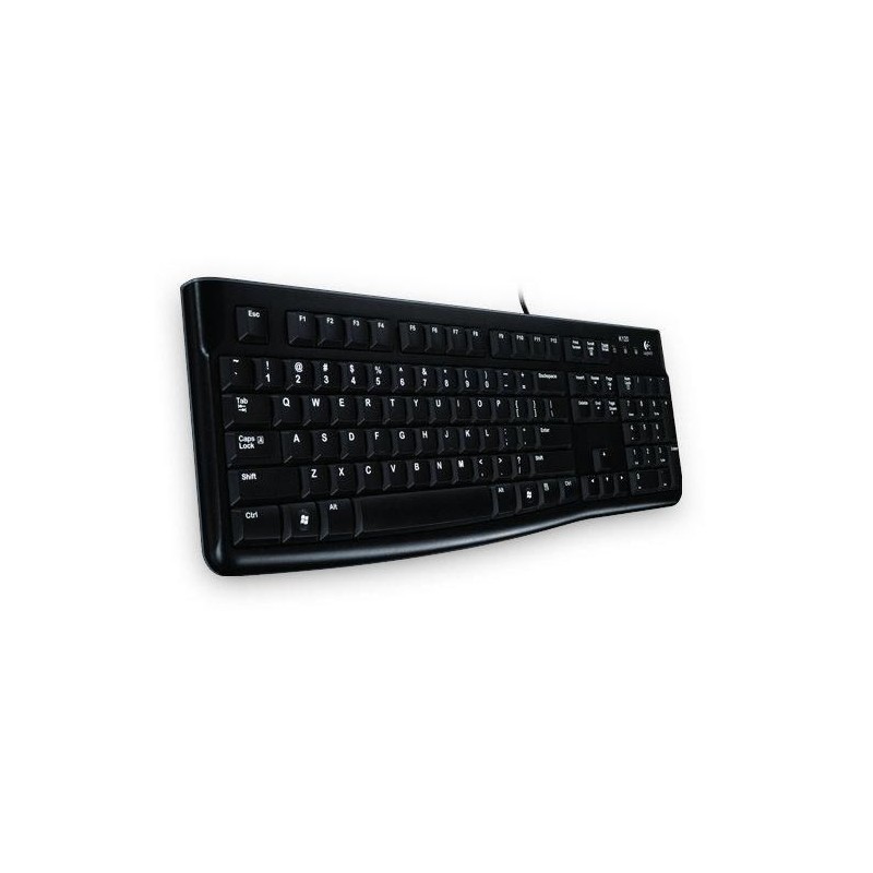 Logitech K120 Corded Keyboard klawiatura USB QWERTZ Niemiecki Czarny