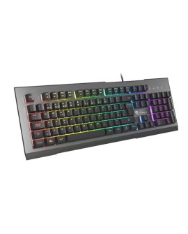 GENESIS Rhod 500 RGB klawiatura Gaming USB QWERTY Portugalski Czarny, Srebrny