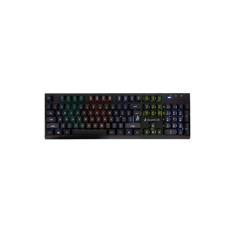 SureFire KingPin X2 klawiatura Gaming USB QWERTY US English Czarny, Metaliczny
