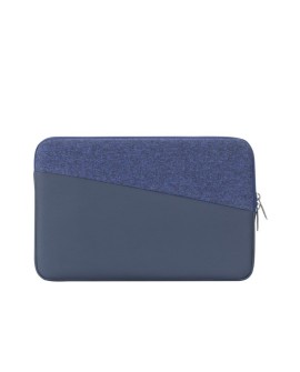 RIVACASE ETUI NA LAPTOP 13,3" EGMONT, NIEBIESKIE, SKÓRA EKOLOGICZNA I TWEED, KIESZEŃ NA AKCESORIA