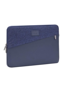RIVACASE ETUI NA LAPTOP 13,3" EGMONT, NIEBIESKIE, SKÓRA EKOLOGICZNA I TWEED, KIESZEŃ NA AKCESORIA