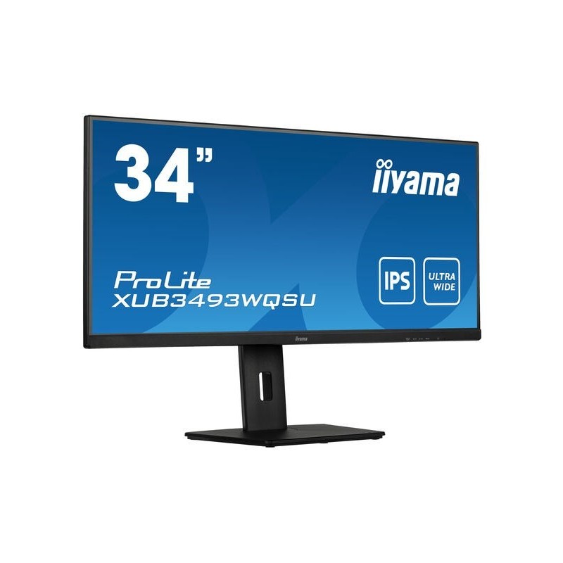 iiyama ProLite XUB3493WQSU-B5 monitor komputerowy 86,4 cm (34") 3440 x 1440 px UltraWide Quad HD LED Czarny