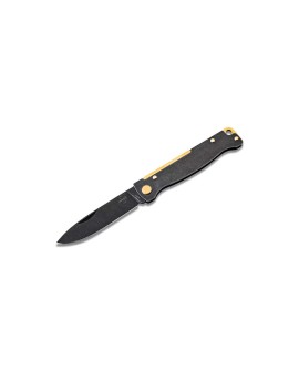 Nóż Böker Plus Atlas Black Stonewash Brass