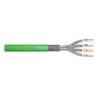 Kabel instalacyjny DIGITUS kat.8.2, S/FTP, Dca, AWG 22/1, LSOH, 500m, zielony, szpula