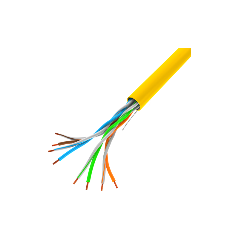 LANBERG KABEL LAN UTP 100MB/S 305M DRUT CCA ŻÓŁTY