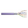 Kabel instalacyjny DIGITUS kat.6, F/UTP, B2ca, AWG 23/1, LSOH, 100m, fioletowy