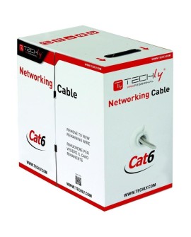 TECHLY SKRĘTKA U/UTP CAT6 DRUT 305M CCA SZARA ITP6-CCA-305-GY