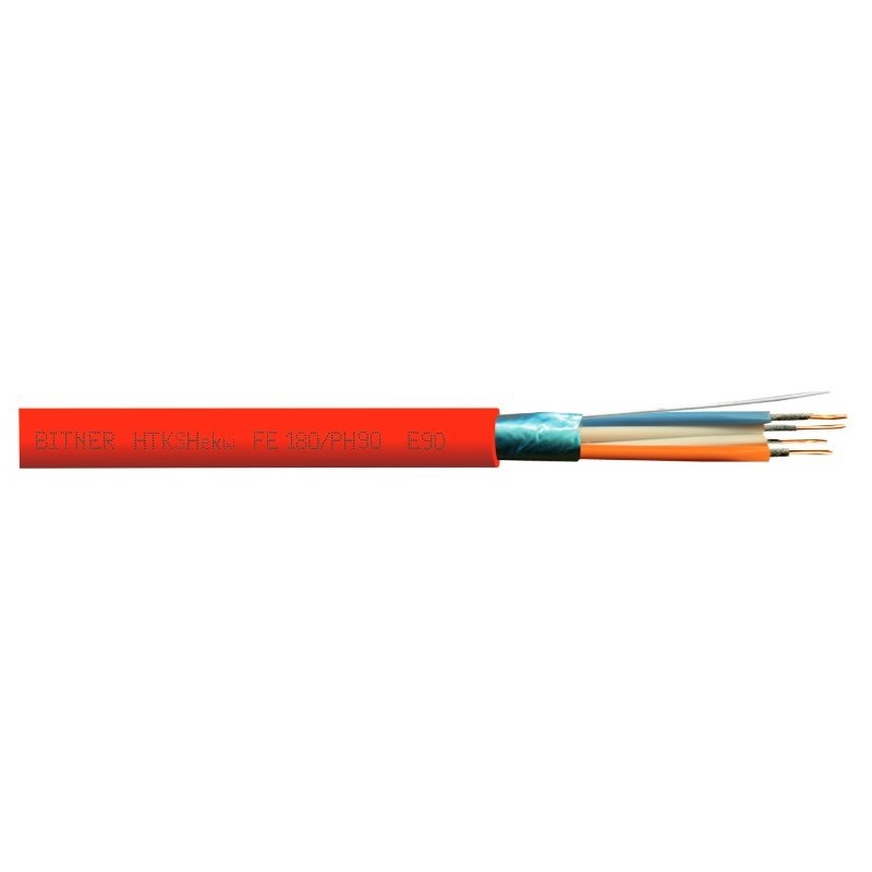 KABEL SYGNALIZACJI P.POŻ OGNIOODPORNY BITNER HTKSHekw PH90 1x2x1,0 - 100m