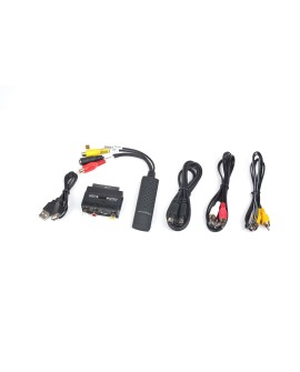 Adapter GEMBIRD UVG-002 (USB M - RCA, S-Video F 0,50m kolor czarny)
