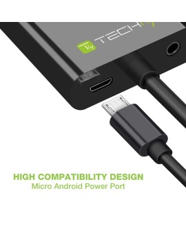 Techly HDMI - VGA+3.5mm+Micro USB B M/F 0,15 m Czarny