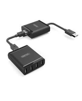 UNITEK Y-2516 huby i koncentratory USB 2.0 480 Mbit/s Czarny