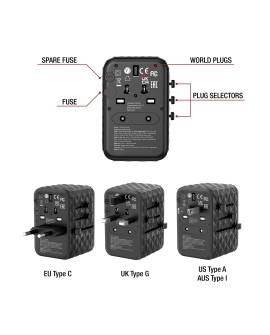 GAN III UNI.TR.CHARG UTA-05 65W/2XUSB-C QC 4+ /2 XUSB-A