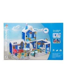 Domek dla lalek ze światłem i dymem Snow House HC617363