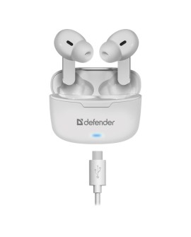 DEFENDER SŁUCHAWKI BLUETOOTH TWINS 903 DOUSZNE BIAŁE 63903