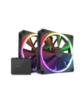 NZXT F140 RGB TWIN Obudowa komputera, Procesor Wentylator 14 cm Czarny 2 szt.