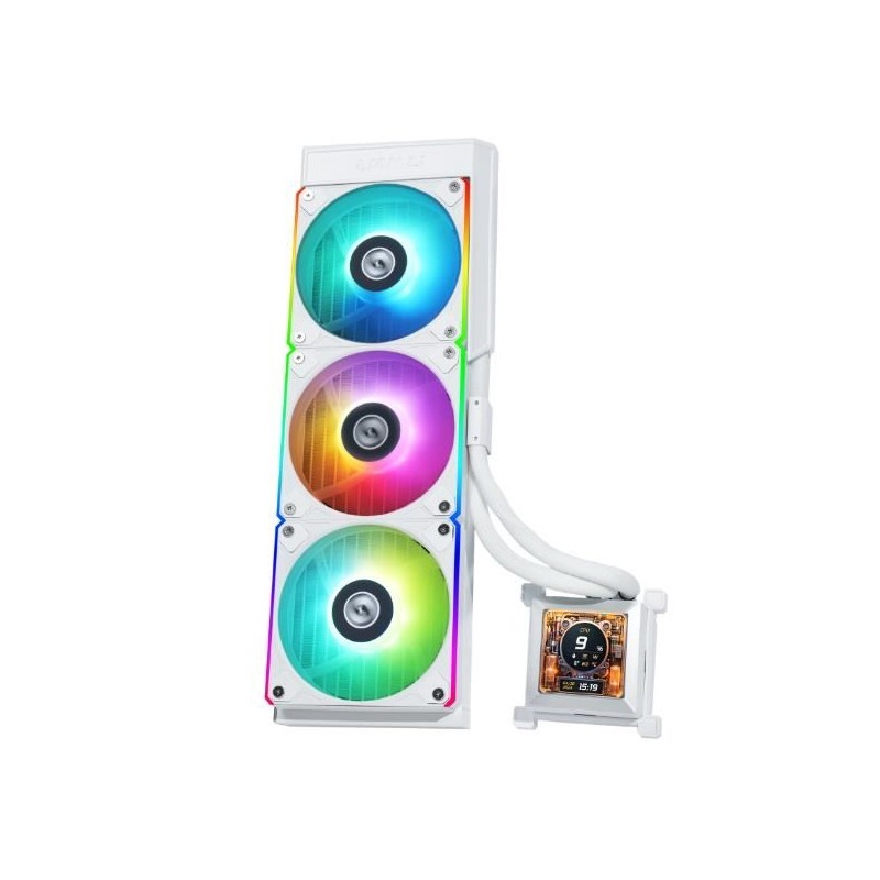 Lian Li HydroShift LCD 360RGB Obudowa komputera Chłodnica cieczy all-in-one 12 cm Biały