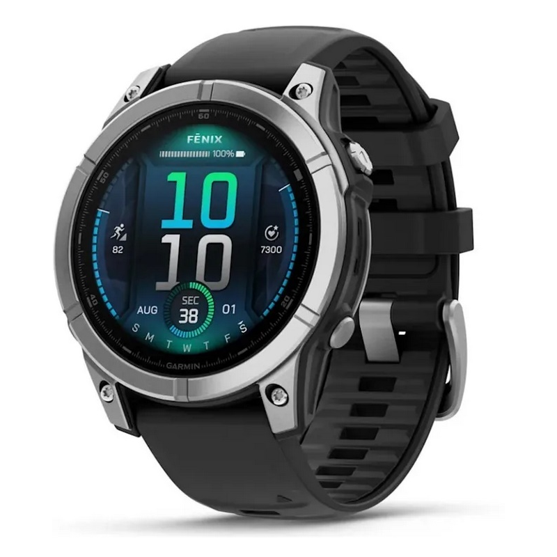 Fenix E 47 mm Srebrny GARMIN Android Czarno-srebrny