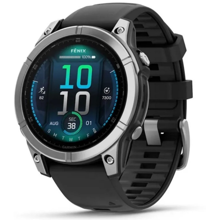 Fenix E 47 mm Srebrny GARMIN Android Czarno-srebrny