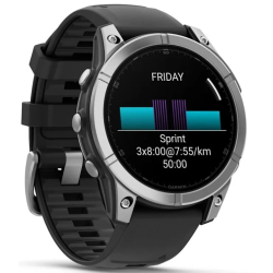 Fenix E 47 mm Srebrny GARMIN Android Czarno-srebrny