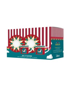 Bialetti zestaw 4 filiżanek ze spodkami Winter Wonderland