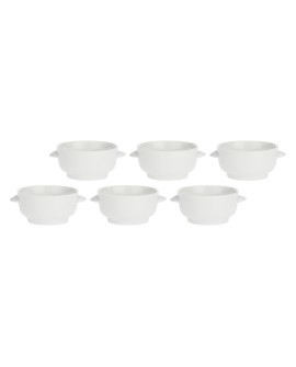 Zestaw 6 misek na zupę Terrine - Biały, 12.5 cm