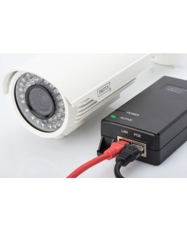 Zasilacz/Adapter PoE+ 802.3at aktywny max. 55V 30W 10/100/1000Mbps