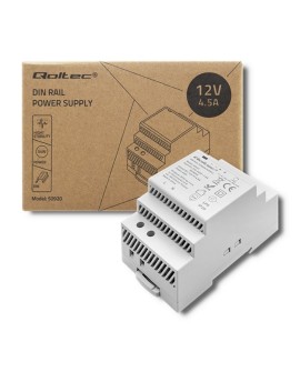 Qoltec Zasilacz na szynę DIN | 60W | 24V | 2.5A | Szary