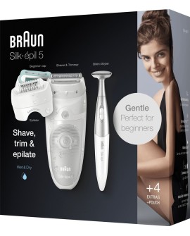 Braun Silk-épil 5 damski depilator + trymer bikini