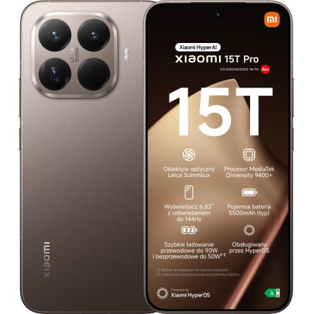 Smartphone XIAOMI 15T Pro 5G 12/1024 GB Złoty 1 TB Złoty 68033