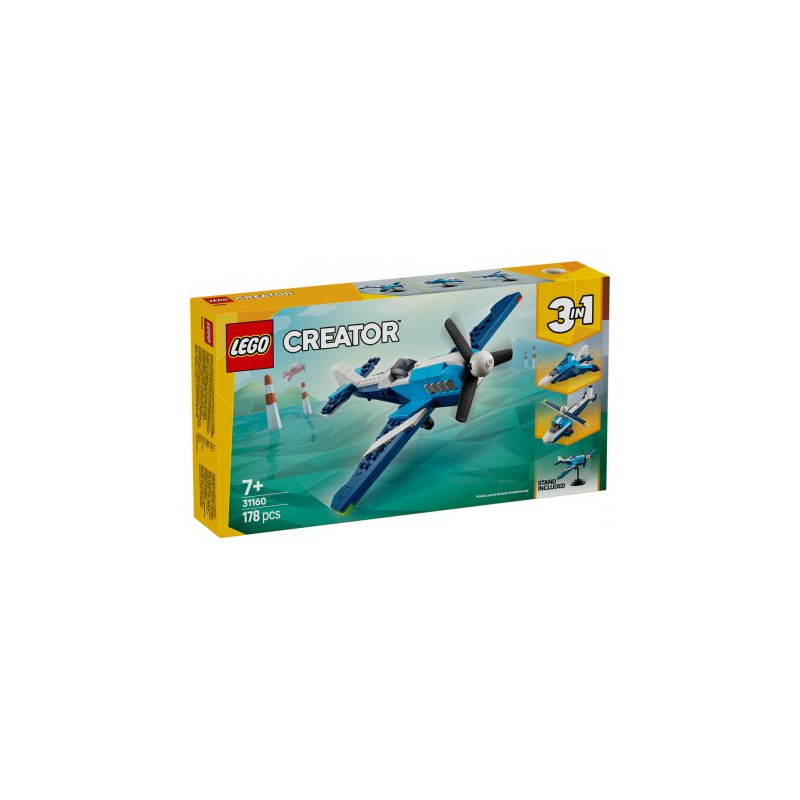 LEGO 31160 CREATOR 3w1 - Statek powietrzny: samolot wyścigowy
