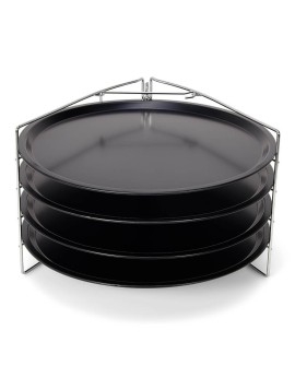 Blachy do pizzy PATISSE CLASSIQUE 4 okrągłe z stojakiem