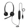 Axtel Elite UC stereo USB-A/USB-C Zestaw słuchawkowy Przewodowa Opaska na głowę Biuro/centrum telefoniczne USB Typu-A Czarny,