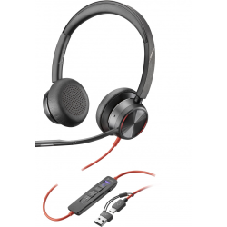 Słuchawki z mikrofonem POLYCOM Blackwire 8225 Czarny