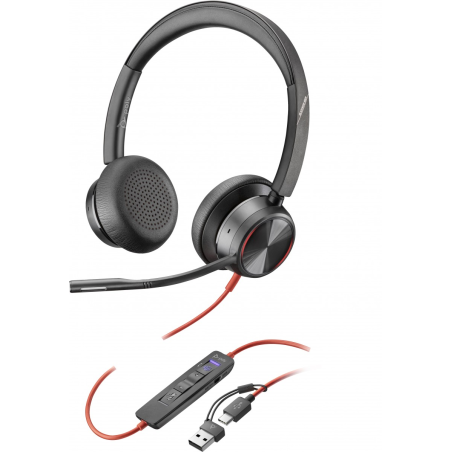Słuchawki z mikrofonem POLYCOM Blackwire 8225 Czarny