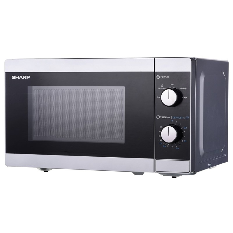 Kuchenka mikrofalowa SHARP YC-MS01E-S (800W 20l kolor srebrny)
