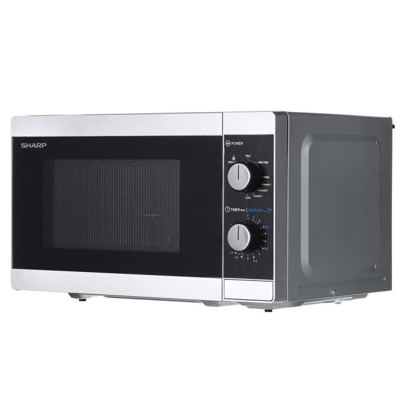 Kuchenka mikrofalowa SHARP YC-MG01E-S (800W 20l kolor srebrny)