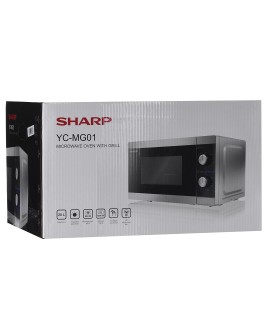 Kuchenka mikrofalowa SHARP YC-MG01E-S (800W 20l kolor srebrny)