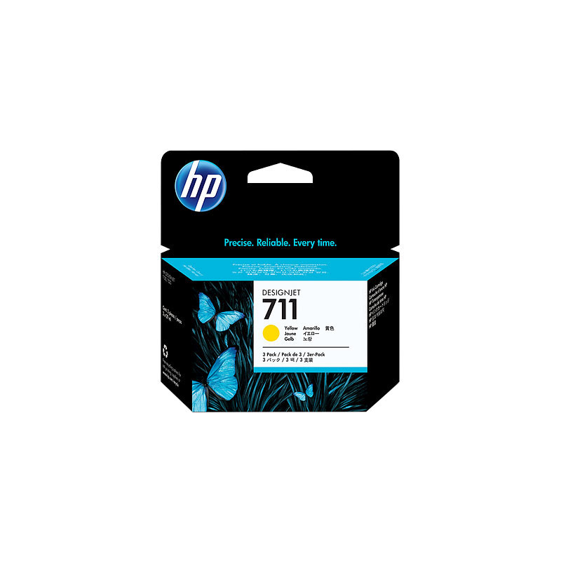 Wkład HP 711 3-pack Żółty CZ136A