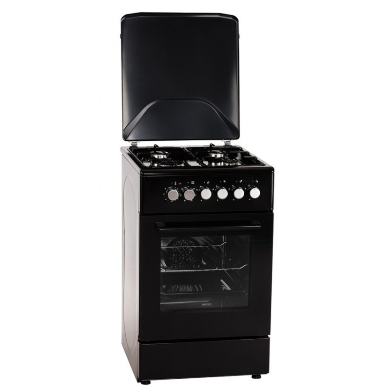 Kuchnia gazowo-elektryczna z termoobiegiem MPM-54-KGM-12B czarna