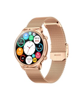 Smartwatch damski Manta Kelly złoty stalowy