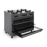 Kuchnia gazowo-elektryczna Ravanson KWGE-K90 GLASS black