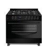 Kuchnia gazowo-elektryczna Ravanson KWGE-K90 CHEF MODERN BLACK (Płyta gazowa Piekarnik elektryczny 900mm)
