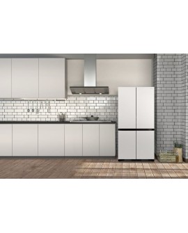 Chłodziarko-zamrażarka Hitachi French 4 Door R-WB640VRU0X-1 (MGW) DeLuxe białe matowe szkło