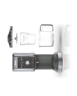 Ninja CREAMi Deluxe Shaker do robienia lodów 2,1 l 800 W Czarny, Szary