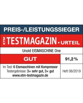 Unold 48865 maszyna do lodów Kompresor ro robienia lodów 1,2 l 135 W Czarny, Stal nierdzewna