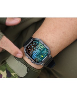 Denver SWC-191B smartwatch / zegarek sportowy 4,98 cm (1.96") IPS Cyfrowy 320 x 386 px Ekran dotykowy Czarny