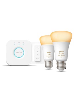 Philips Hue White ambiance Zestaw startowy: 2 inteligentne żarówki E27 (1100) + regulator przyciemniania Hue Dimmer switch